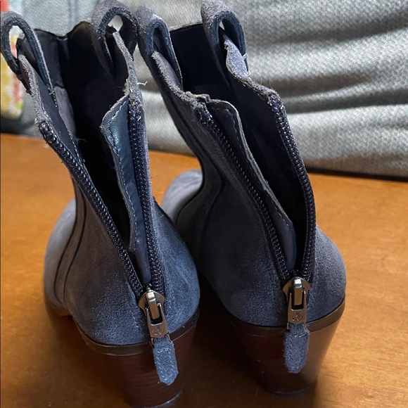 Sam Edelman Blue Suede Ankle Boots, blue suede shoes - Picture 8 of 12